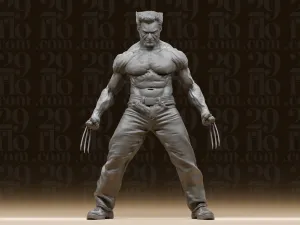 #128 Wolverine Fierce Clawed Mutant Superhero Statue