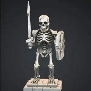 Voxel heroes - skeleton warrior