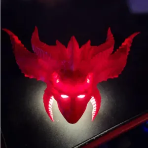 Lilith (Diablo IV) LED Hollow Demon Bust | Glowing Display