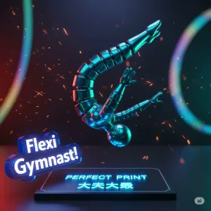 Flexi Gymnast 3D Print 💚💙 No Errors, PERFECT Results! ✨