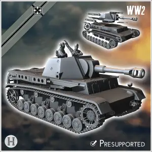 Heuschrecke IVb Grasshopper 10.5cm - miniatures ww2 vehicle