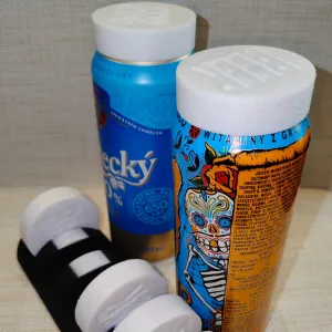 Rack and lids for beer cans