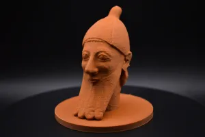 Limestone Head of a Bearded Man Recreation