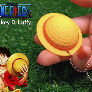 One Piece Straw Hat Keychain Monkey D Luffy