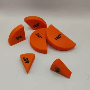 Fraction & angle math circles set