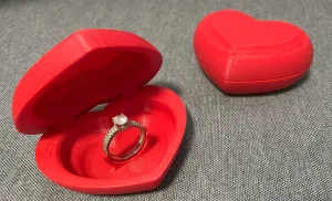 Heart-shaped ring box