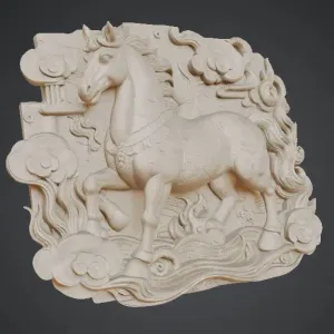 Wall Horse sculpture