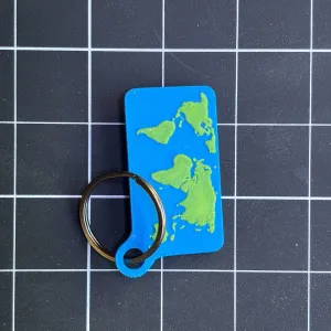 World Map Keychain