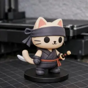 🐱 Ninja Cat Figurine