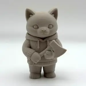 Hoodie Cat with Axe