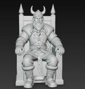 viking king on the throne