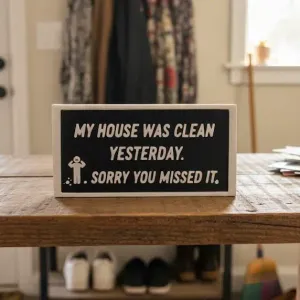 My house was clean yesterday..