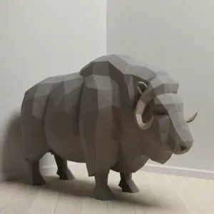 Boi almiscarado- Low poly