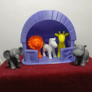 Zoo Set All Pieces, Zoo and Animals