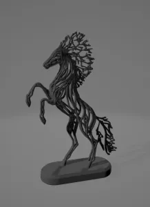 Wild Wireframe Horse-Year of Horse