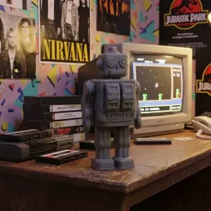 Retro Mecha Figure: Classic Robot Toy Collectible