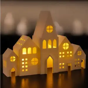 Casa navidad vela led