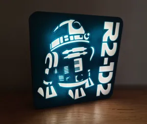 R2-D2 Star Wars Droid LED Lightbox Lamp Light Rebel Alliance