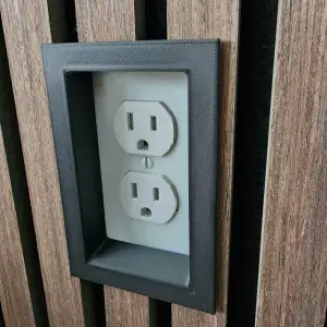 Single Gang Electrical Outlet Box Cover 21mm Deep