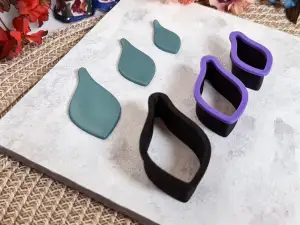 Amphora shaped earring or necklace cutter for polymer clay