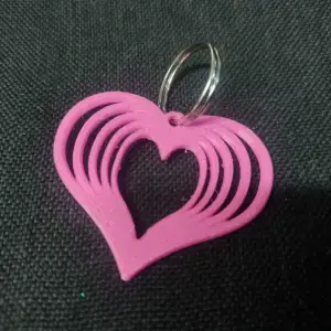 Layered Valentine Heart Keychain, Pendant, Hanging Ornament