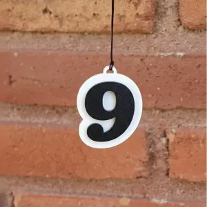 Number 9 Keychain