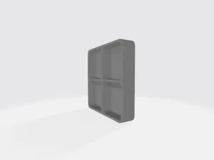 set box with compartments, thk 2mm, in size 30x30mm