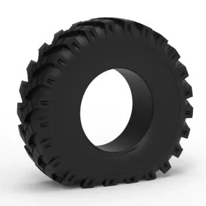 Military Ural tire OI-25 deflated Scale 1:25
