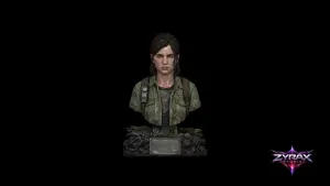 Ellie Bust STL The Last of Us Sculpture 3D Print Model
