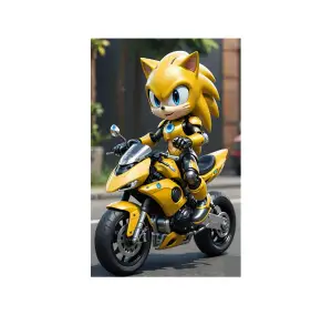 Fuchs auf Motorrad