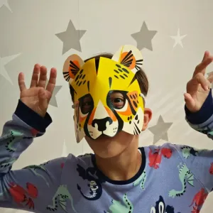 Multicolor Cheetah Mask