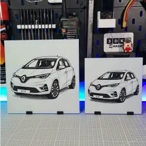 Renault Zoe 2 - Hueforge - 3 Colors