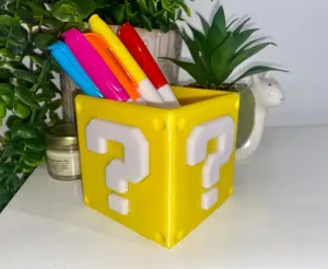 Pen holder question Mark Block Storage Holder, mystery block