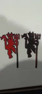 Manchester united devil logo cake cup cake topper