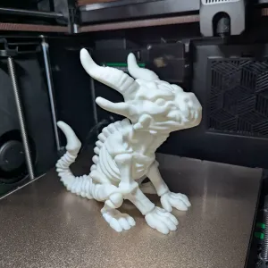 Skeletal Dragon Figure Support Free