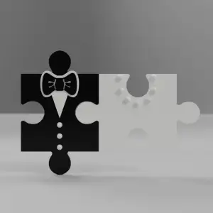 Bride & Groom Puzzle Pieces — Wedding Keepsake Set 💍
