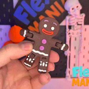 Flexi Gingerbread Man – Christmas Articulated Toy