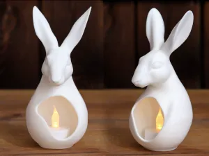 Spring Hare Tealight Holder