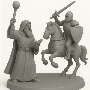 Wizard and knight -The struggle between good and evil