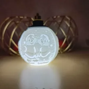 Chip & Dale Lithophane Christmas Ball