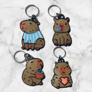 Pack 4 keychains Capybara
