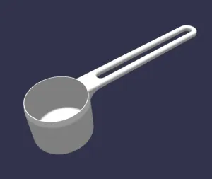 Measuring cup for 2 grams of instant coffee