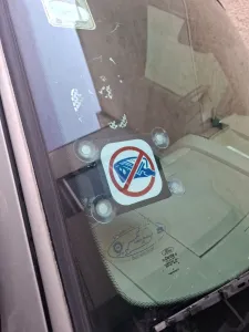 Car LED Lightbox: No Wash Windshield Warning Sign