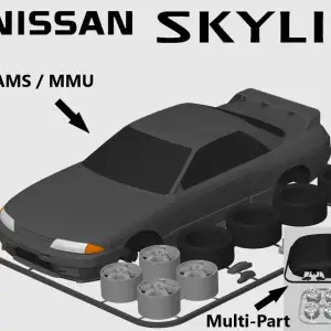 Nissan Skyline GTR R32 Kit Card (1:24 scale)