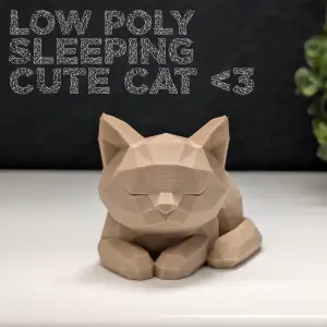 Low Poly Sleeping Cat