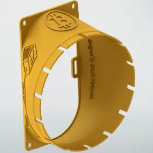 Flange (Nozzle adapter duct) for ASIC S19 Bitcoin Edition