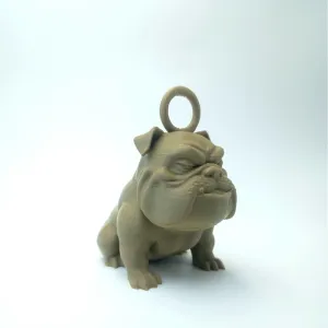 🐶 Bulldog Keychain – Cute Grumpy Dog 3D Printable