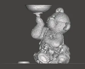 coin bear bank holding tray