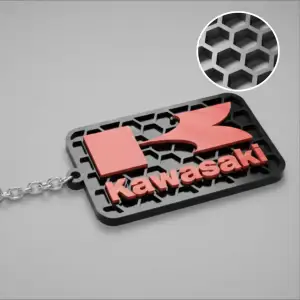 Kawasaki logo keychain