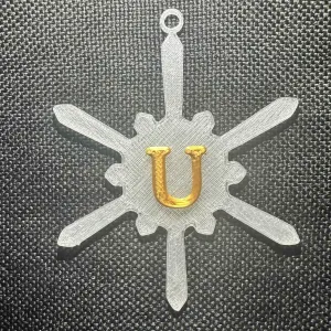 U – Snowflake Alphabet Letter U Festive Christmas Decoration